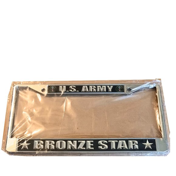 Other Us Army Bronze Star License Plate Frame Poshmark